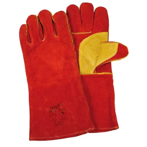 Size 10 Red Split Leather Kevlar Stitched MIG Gauntlet